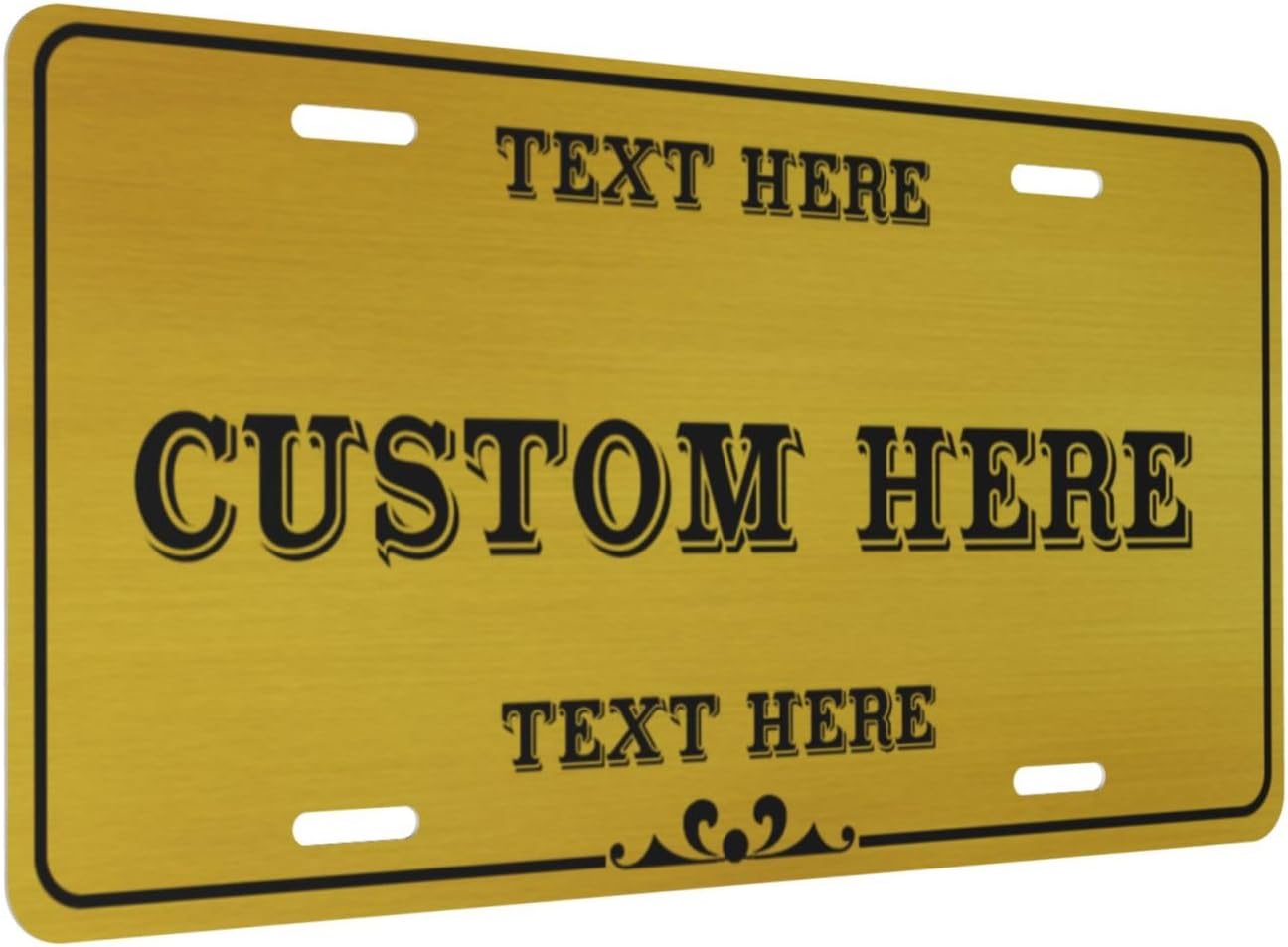 Custom Personalized Text Image Photo Design Customized Tag Aluminum License Plates for Front of Car 6x12 Inch-22