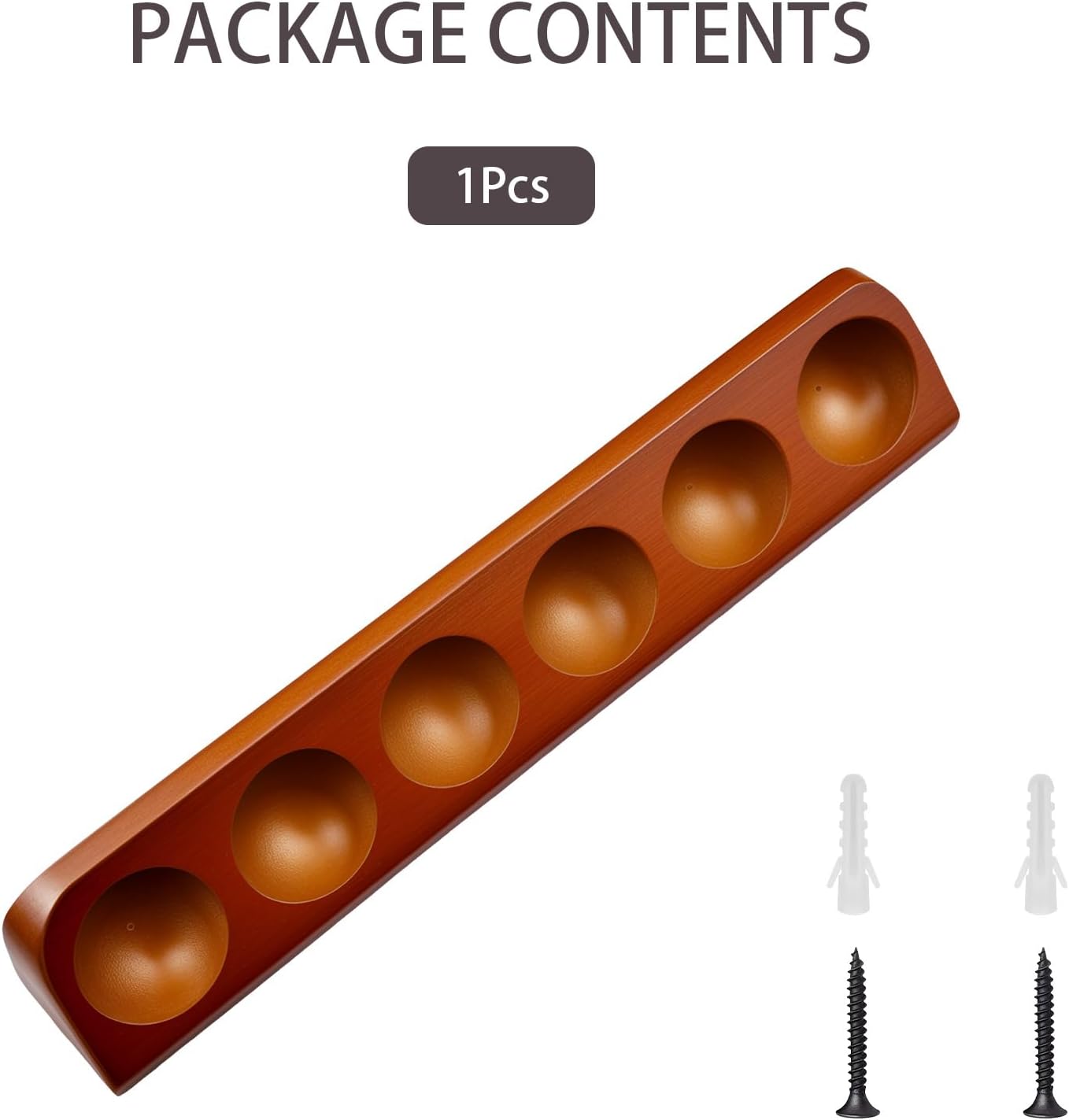 Wooden Golf Ball Display Shelf, Holds 6 Standard Golf Balls, Ideal Collector Display for Golf Enthusiasts, Wall Mount or Tabletop Display for Sports Memorabilia（Brown）