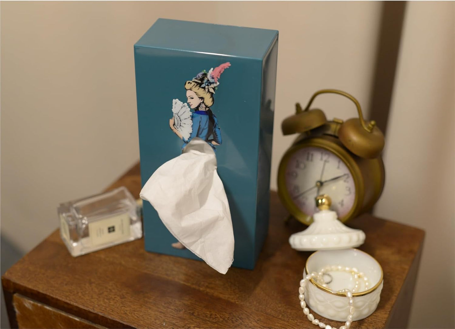 Flying Skirt® Tissue Box - The Original Award-Winning Lady Skirt Design, Resin Pop Art, Weighted Metal Base, Made in Korea, Premium Gifts & Novelty Home Decor by Spextrum (Marie)
