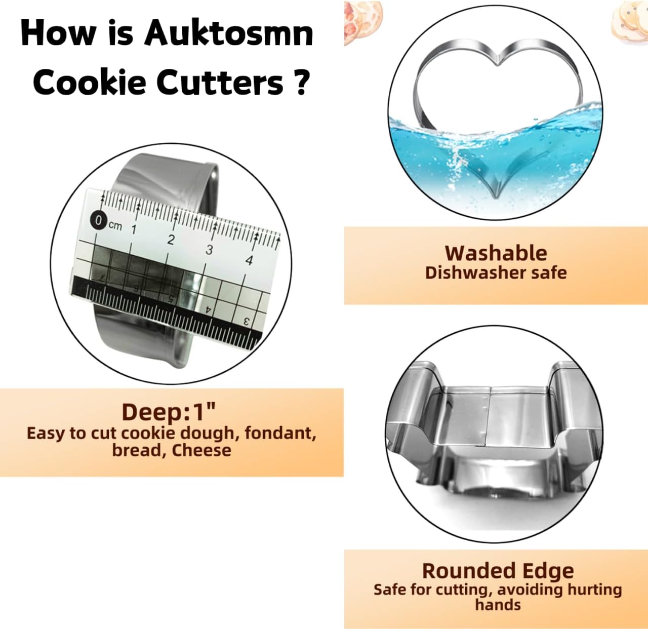 Lemon Cookie Cutter Set-Size 3.8" 2.9" 1.9"-3 Pieces-Dishwasher Safe Fondant Cookie Cutters for Baking