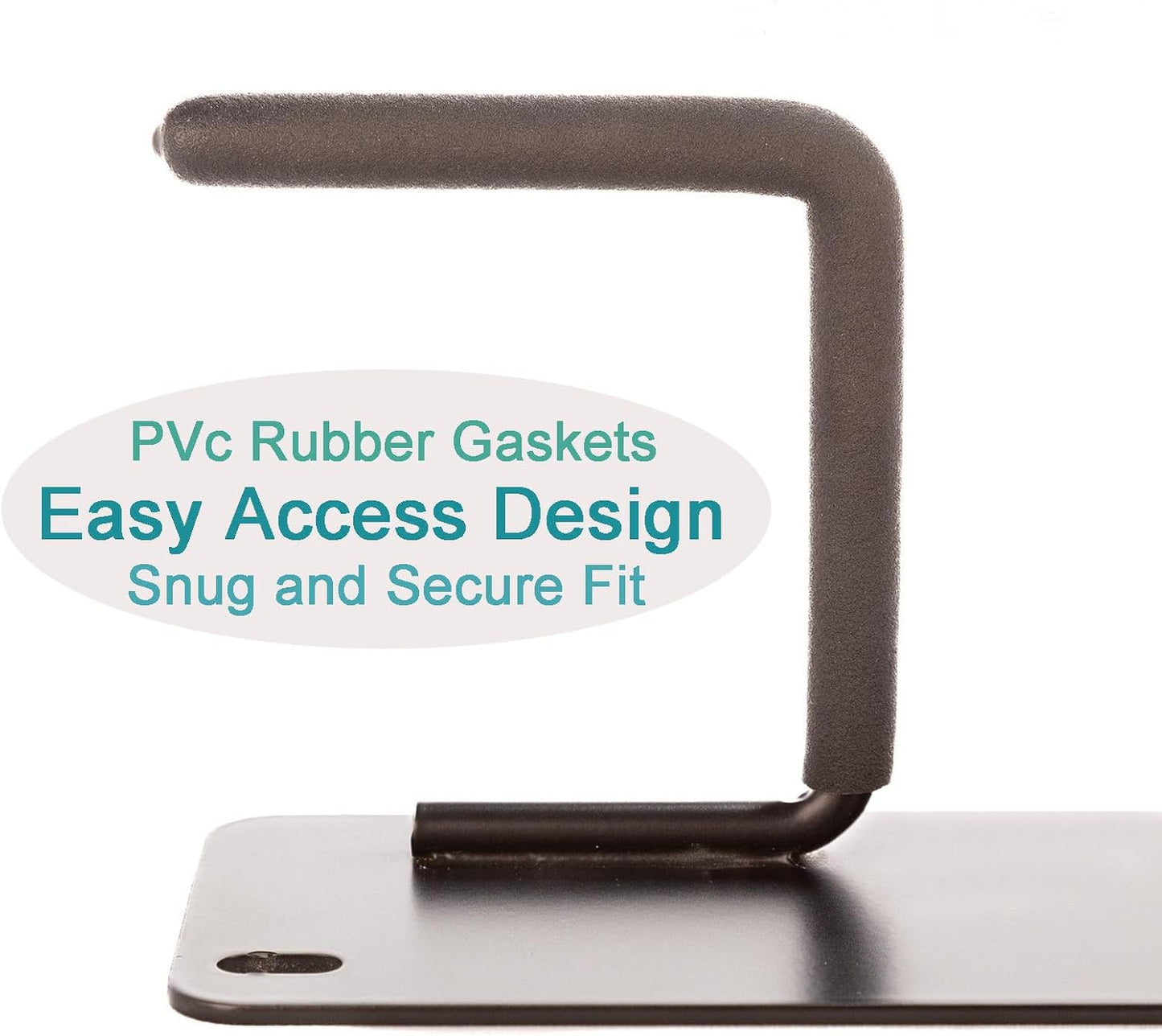 Golf Bag Wall Mount Holder-Golf Bag Holder for Garage,Golf Bag Storage Rack with PVC Rubber Hooks,Heavy Duty Rack with Spray & Dip Coating Finish