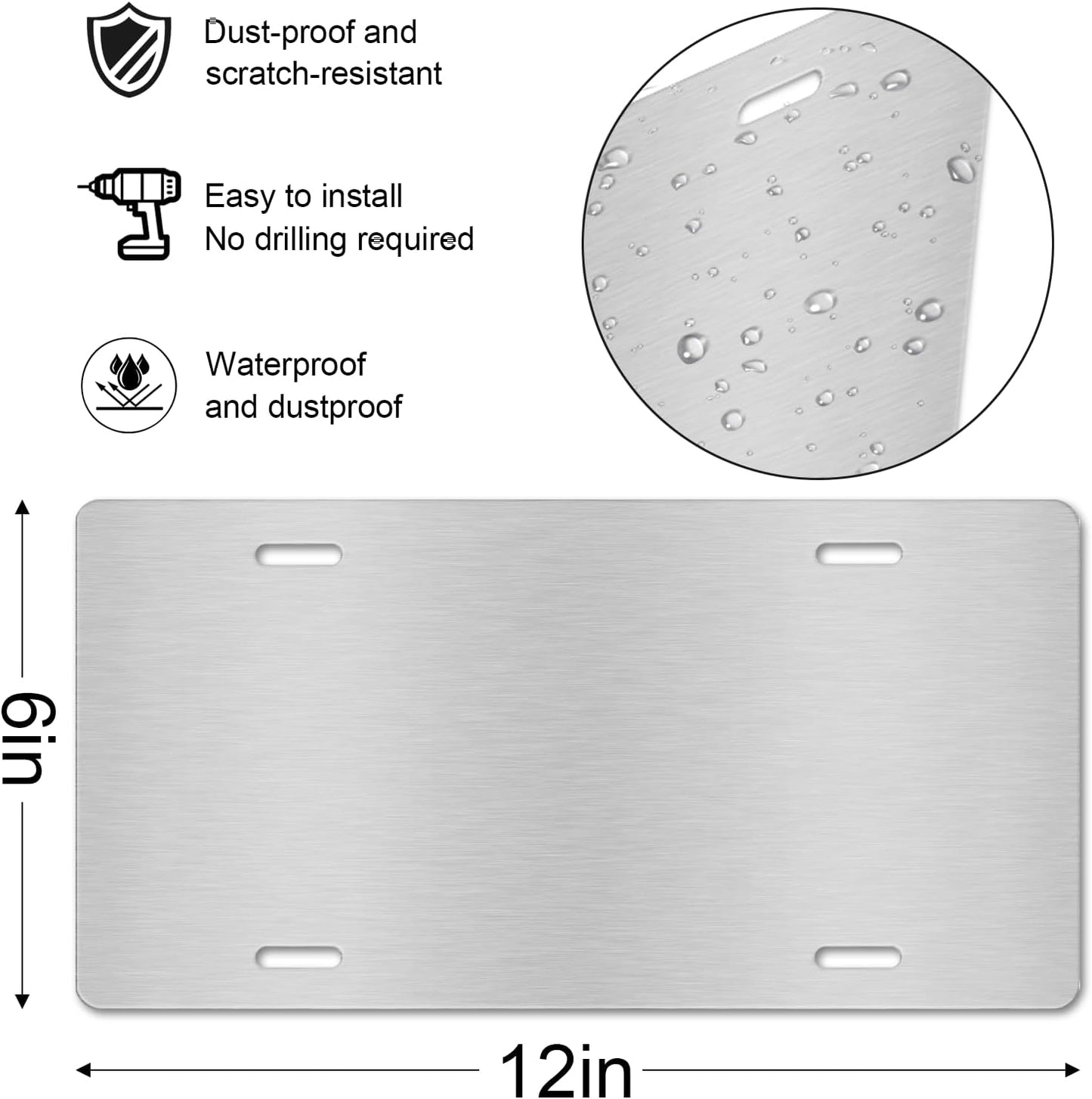 Custom License Plate - Metal Personalized License Plates with UV Printed Decorative Designs Front Vanity for Car, Auto Accessories with Customizable Text - 6x12 Inch Car Decor Tags & Number Plates