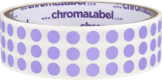 ChromaLabel 0.25 Inch Round Label Permanent Color Code Dot Stickers, 1000 Labels per Roll, Lavender