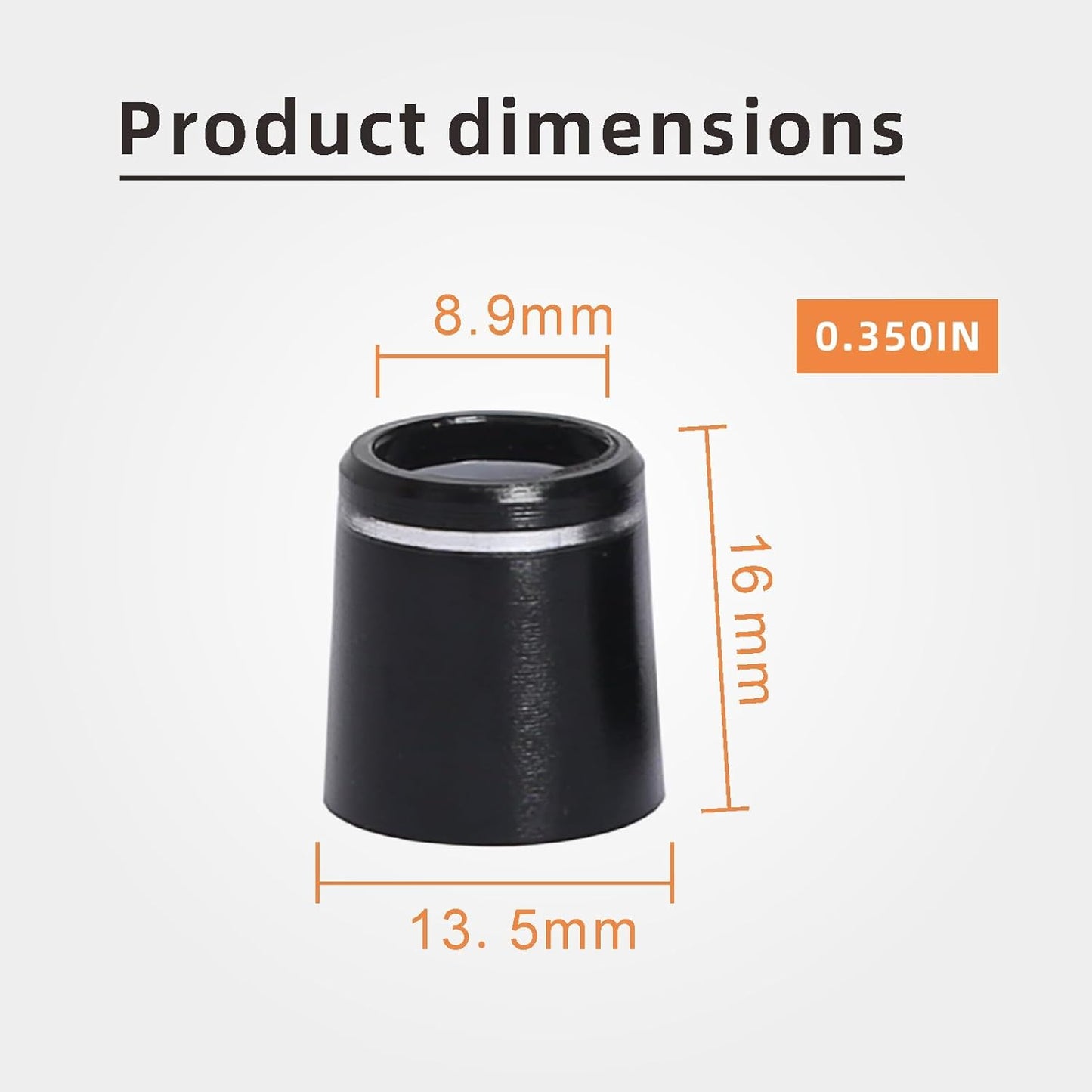 Mariyandh 12 Pcs ' Black Golf Club Ferrules for Irons Shaft Universal with Single Silver Ring