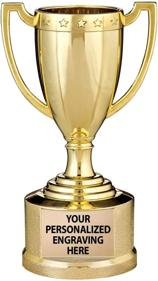 Personalized 4.5" Shiny Gold Award Trophy Cup, Free Engraving