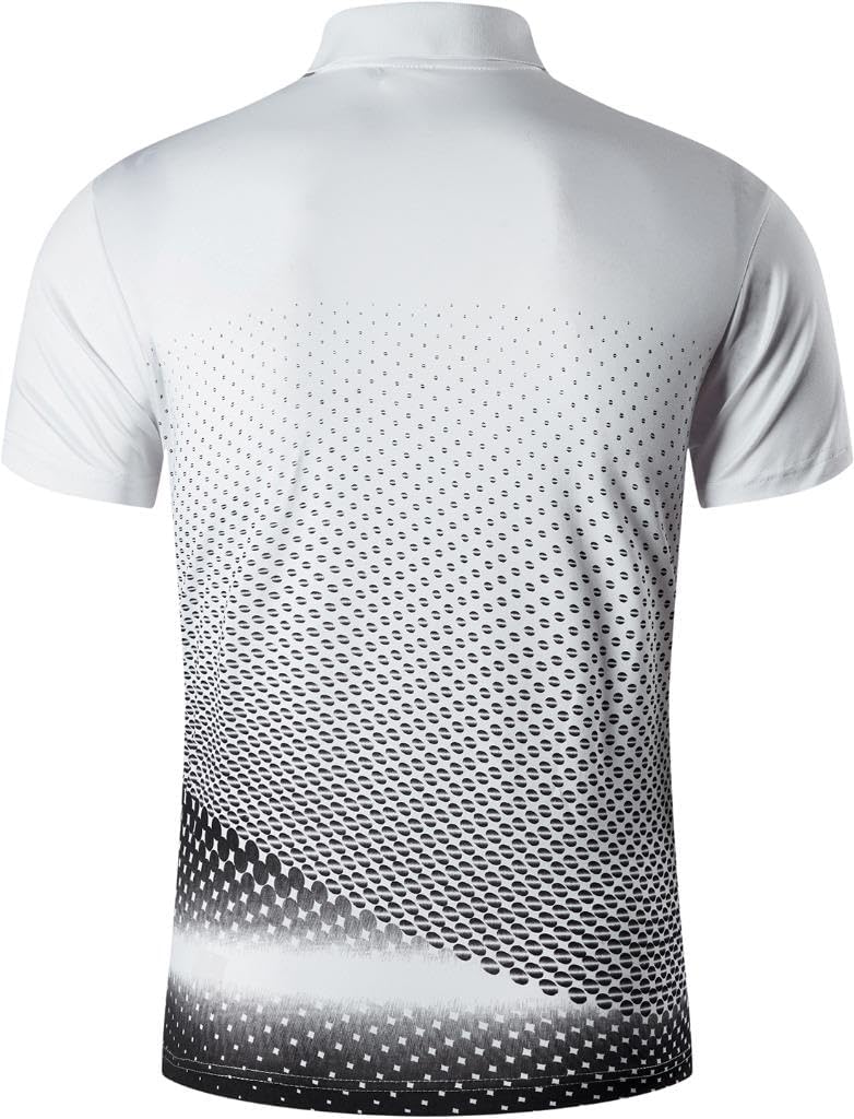 jeansian Men's Sport Outdoor Quick Dry Fit Short Sleeves Polo Tee Shirt Tshirt T-Shirt Tops Golf Tennis Bowling LSL195