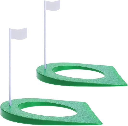 Golf Putting Cup and Flag Putt Training Hole All-Direction Surface Regulation Practice Cups for Men Women Kids Indoor Outdoor Home Office Backyard Golfing
