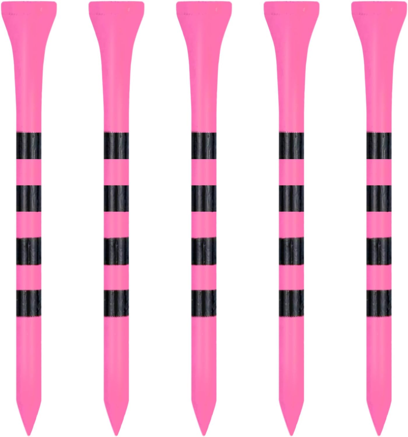 Wooden Golf Tees 3-1/4", 2-3/4", 2-1/8", 1-1/2" Available, 100 Count (Natural Color, White, Black, Blue, Red, Green, Yellow, Pink, Orange)