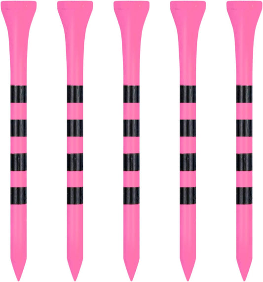 Wooden Golf Tees 3-1/4", 2-3/4", 2-1/8", 1-1/2" Available, 100 Count (Natural Color, White, Black, Blue, Red, Green, Yellow, Pink, Orange)