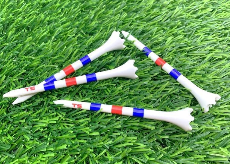 TRUESTRIKE Premium USA Golf Tees – 3¼" or 2¾" Durable Plastic Performance Tees (100 Pack) – Made in USA – Bulk Value Pack