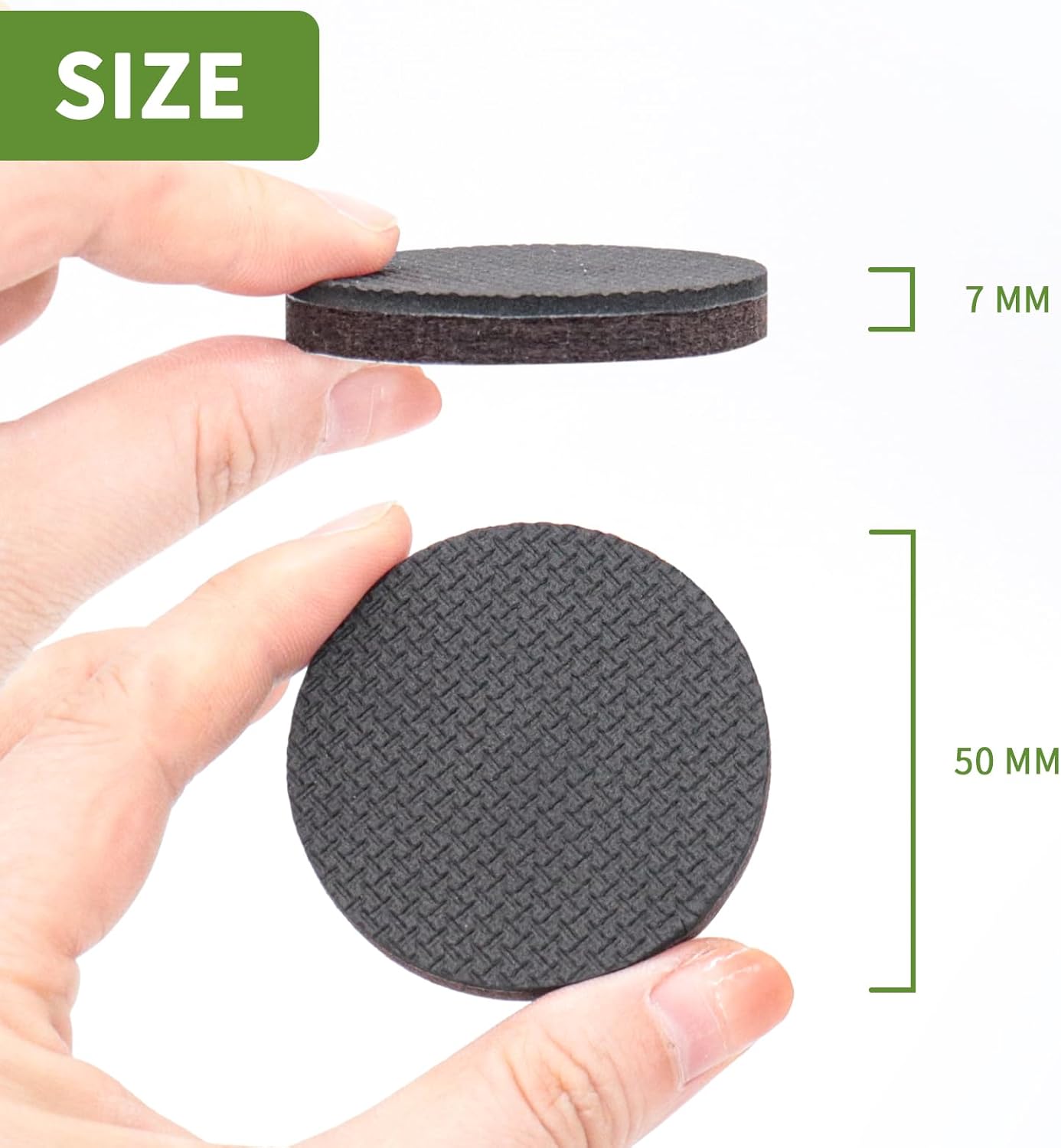 Non Slip Furniture Pads 32 PCS 2'' Round - Anti Slip Furniture Pads - Self Adhesive Rubber Feet Furniture Feet - Chair Leg Floor Protectors - Keep Furniture in Place