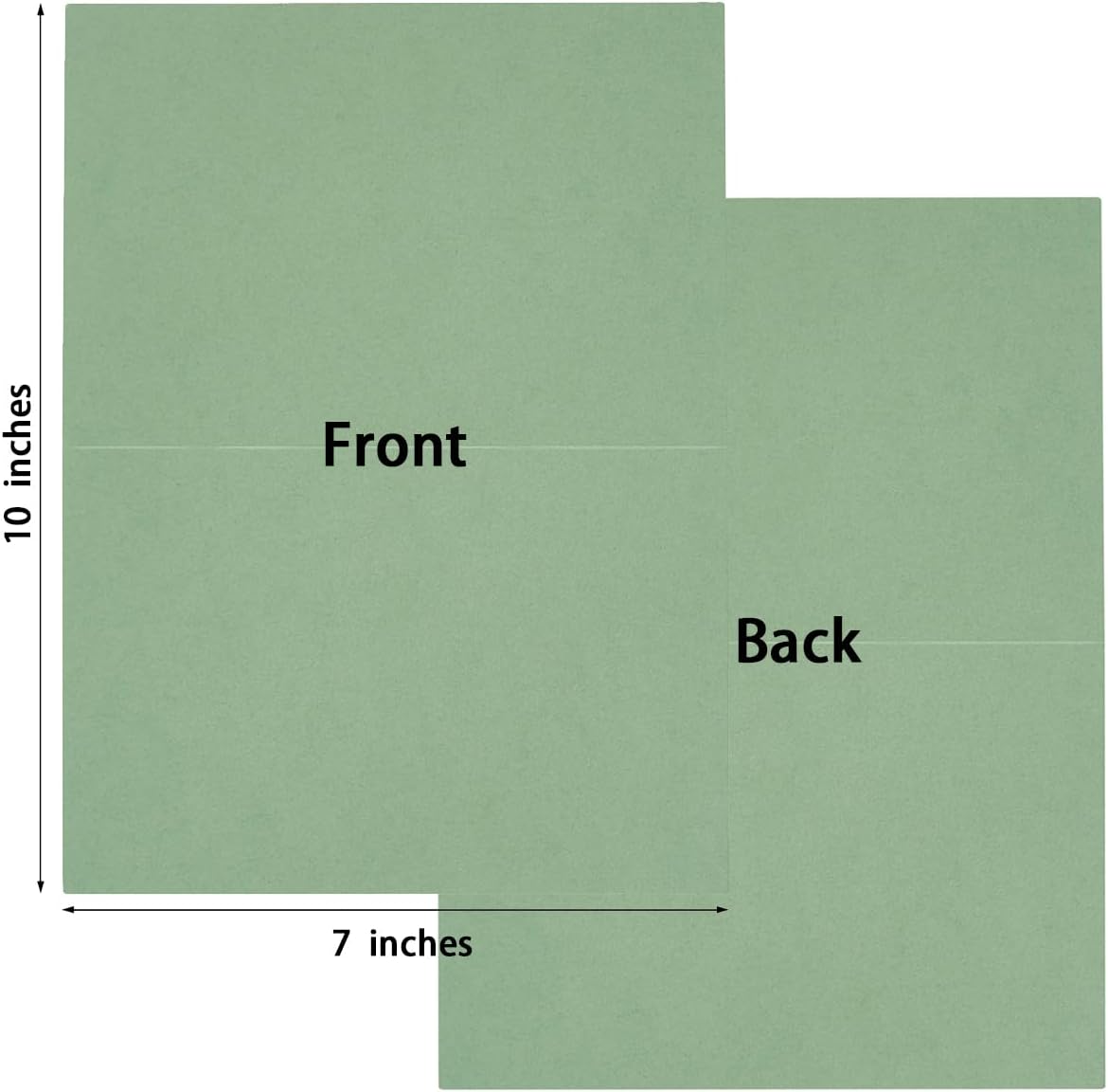 50 Pack Blank Cards Folded Cardstock Thank You Blank Greeting Cards for Invitations, Wedding, Greeting Cards, All Occasion DIY, 5x7 Folded Cards Sage-Green