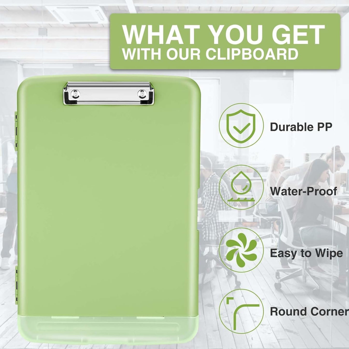 Sooez Clipboards with Storage, High Capacity Clip Boards 8.5x11 with Storage, Heavy Duty Nursing Clipboard Folder, Plastic Clipboard with Pen Holder for Women Teachers Work, School & Office Supplies