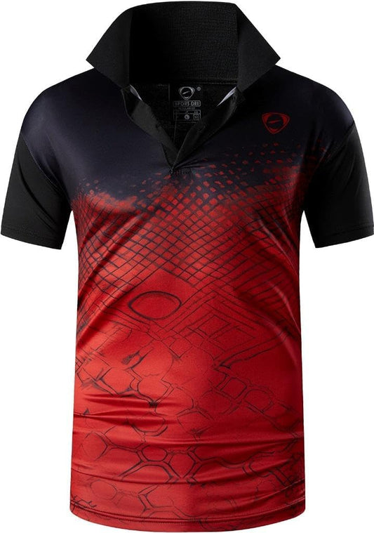jeansian Men's Sport Outdoor Quick Dry Fit Short Sleeves Polo Tee Shirt Tshirt T-Shirt Tops Golf Tennis Bowling LSL195