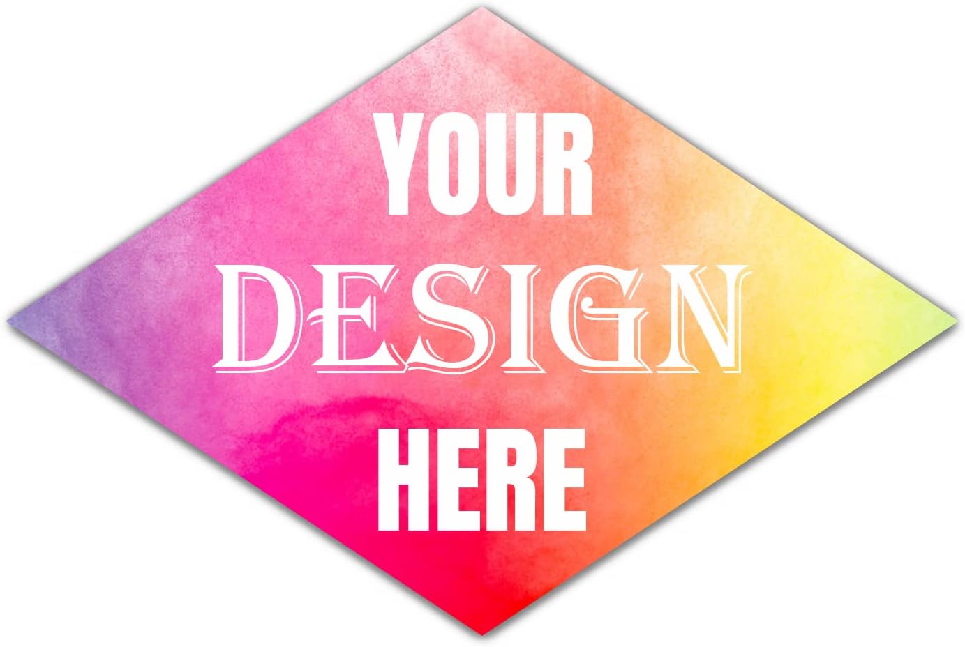 100-500 Custom Stickers Personalized Labels, Customized Stickers with Any Image Logo and Text. Custom Stickers for Business LogoThank You Labels,etc. (Diamond, 5X2 Inch)