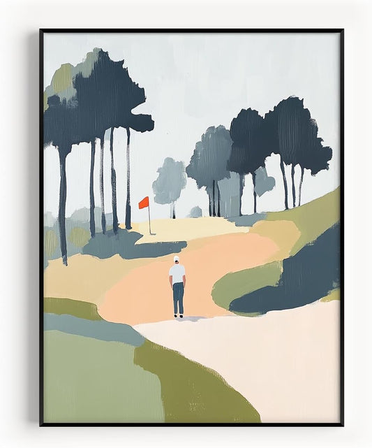 Golf Impressionist Art Print Posters - Premium Giclee Fine Art Prints - Sporty and Sophisticated Home Decor Posters, Golfer Art Prints for Home and Office Decor - Vintage Aesthetic, Ready to Frame