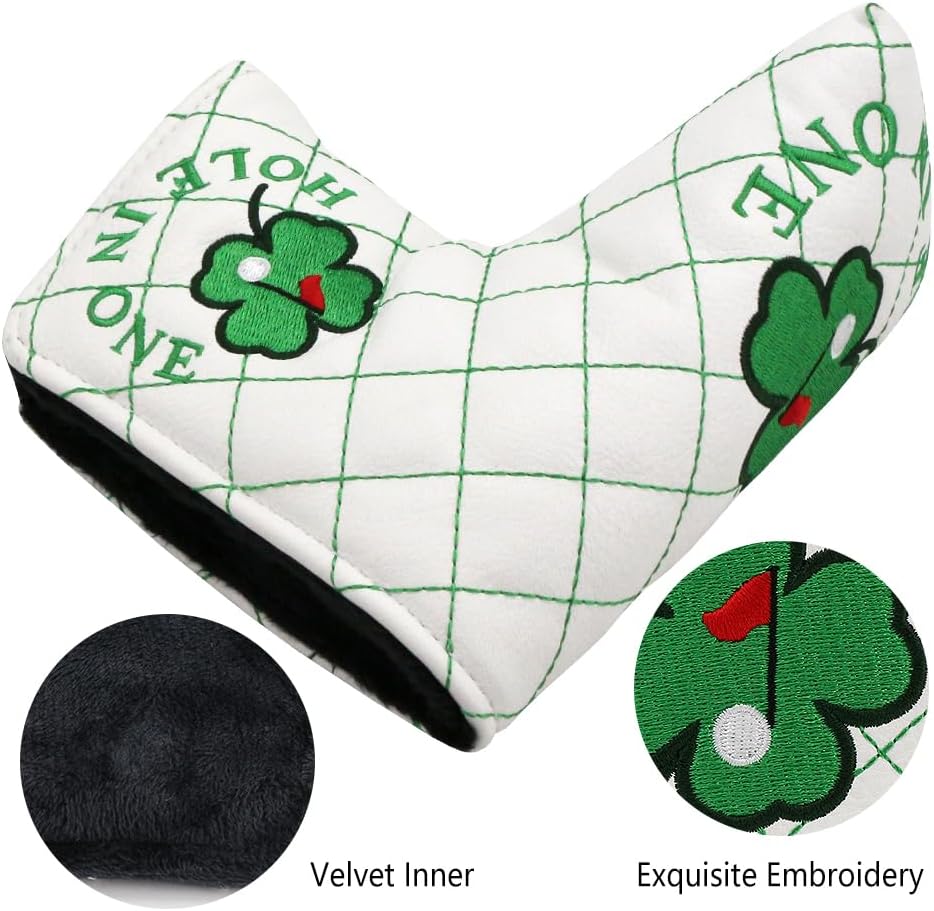 Golf Head Covers Blade Putter Cover Headcover Magnetic Closure Embroidered Fit for Most Brands Scotty Cameron Odyssey Blade Taylormade Ping ect.