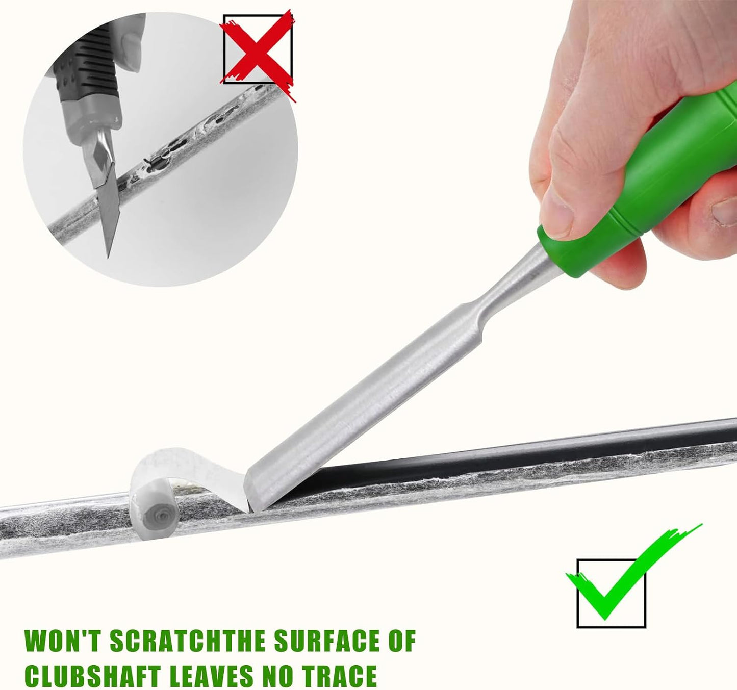 Golf Grip Tape Remover Tool Kits, No Tape Residue Rapid Removal - Perfect for Regripping Graphite and Steel Shafts Golf Club Grip Repair Kits