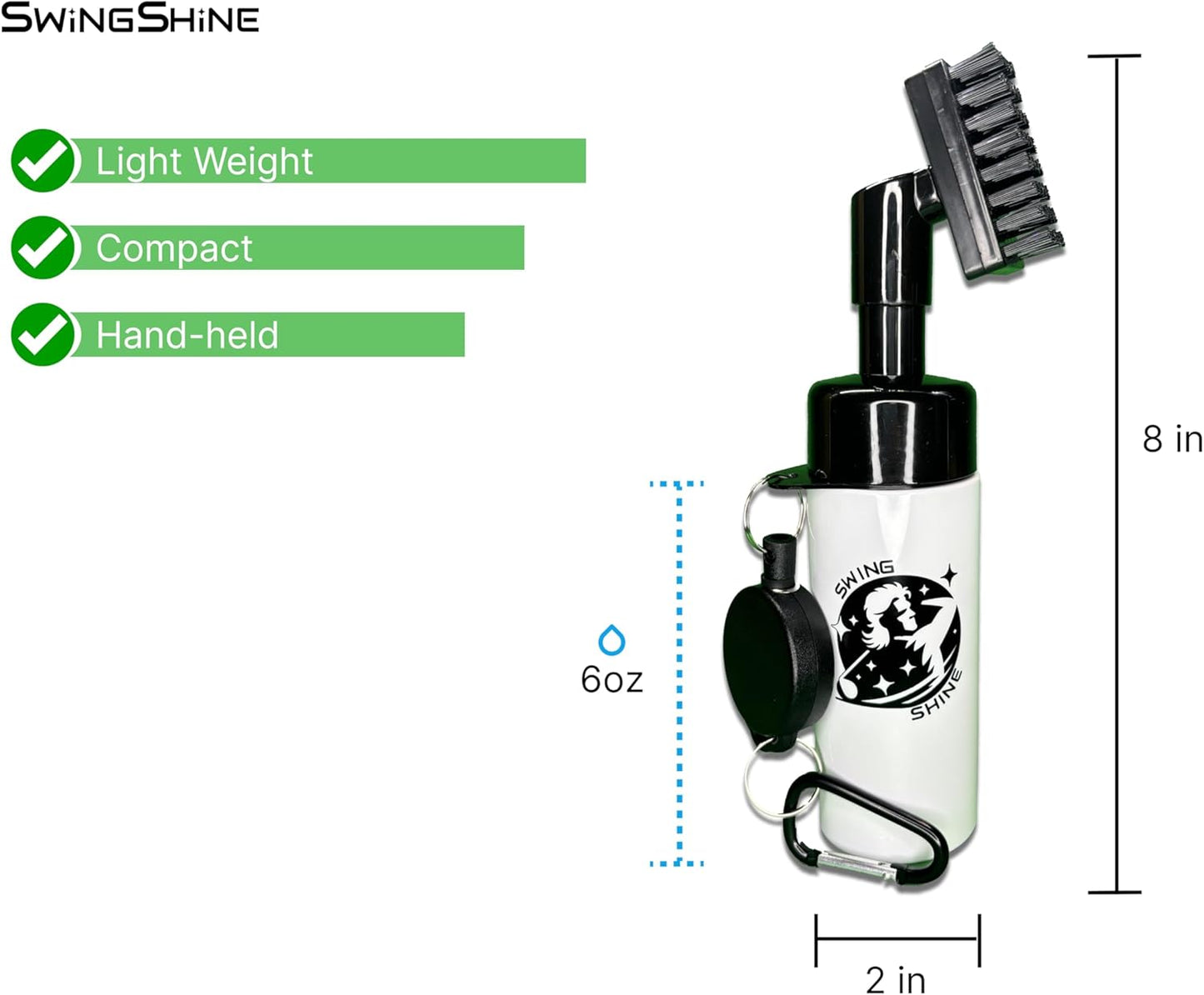 Golf Club Cleaner- Microfiber Golf Towel- Golf Club Cleaner Brush-Holds 6oz of Water- Golf Club Spray Bottle- Compact and Durable, Golf Accessories for Men- Golf Club Spray Brush with Water