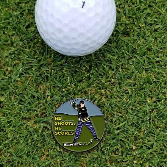 Balanced Co. Funny Golf Hat Clip with Enamel Magnetic Ball Marker