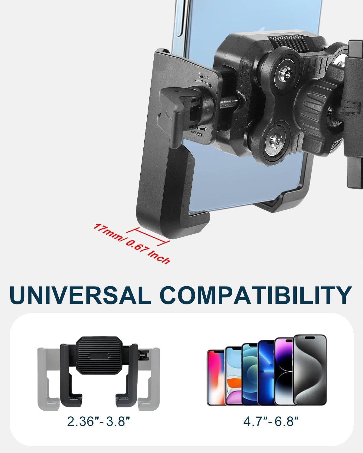 Golf Cart Phone Holder Mount Magnetic with Vibration Dampener Anti Shake, Golf Cart Phone Caddy Compatible with iPhone/Galaxy/Google Pixel/Motorola Fit EZGO/Club Car/Yamaha/ICON/Zone