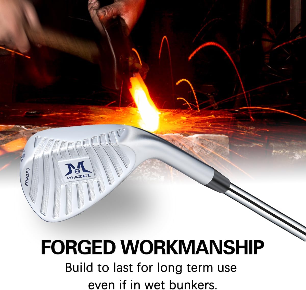 MAZEL Forged Golf Sand Wedge,Gap Wedge,Lob Wedge for Men,48/52/54/56/58/60 Degree Individual Golf Wedge,Milled Face for More Spin,Right Hand