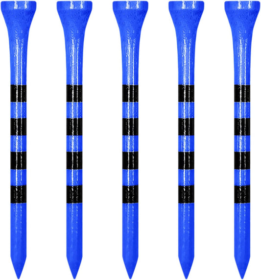 Wooden Golf Tees 3-1/4", 2-3/4", 2-1/8", 1-1/2" Available, 100 Count (Natural Color, White, Black, Blue, Red, Green, Yellow, Pink, Orange)