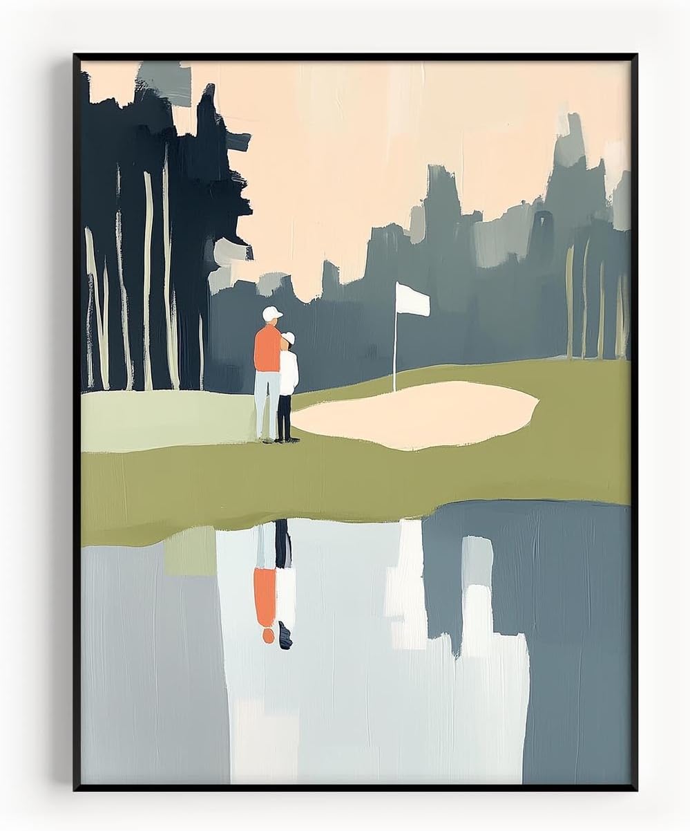 Golf Impressionist Art Print Posters - Premium Giclee Fine Art Prints - Sporty and Sophisticated Home Decor Posters, Golfer Art Prints for Home and Office Decor - Vintage Aesthetic, Ready to Frame