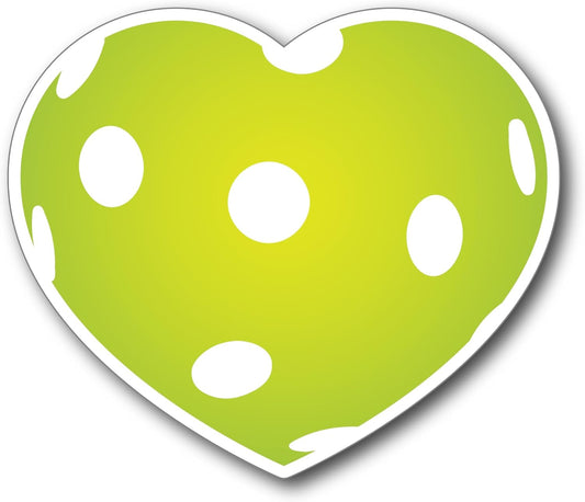 Tennis, Pickleball & Golf Decorative Magnets – Fun Sport-Themed Fridge Magnets, Locker Magnets, Car Magnets, Office Décor – Tennis Ball, Pickleball, Golf Ball & Heart Designs (Green Pickleball Heart)