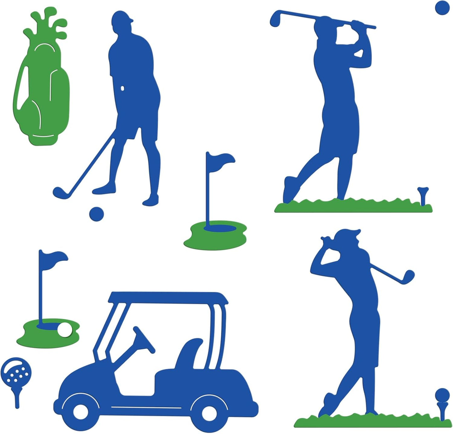 GLOBLELAND Golf Cutting Dies Golf Man Cut Die for DIY Scrapbooking Sports Die Cuts for Cards Making Album Envelope Decoration