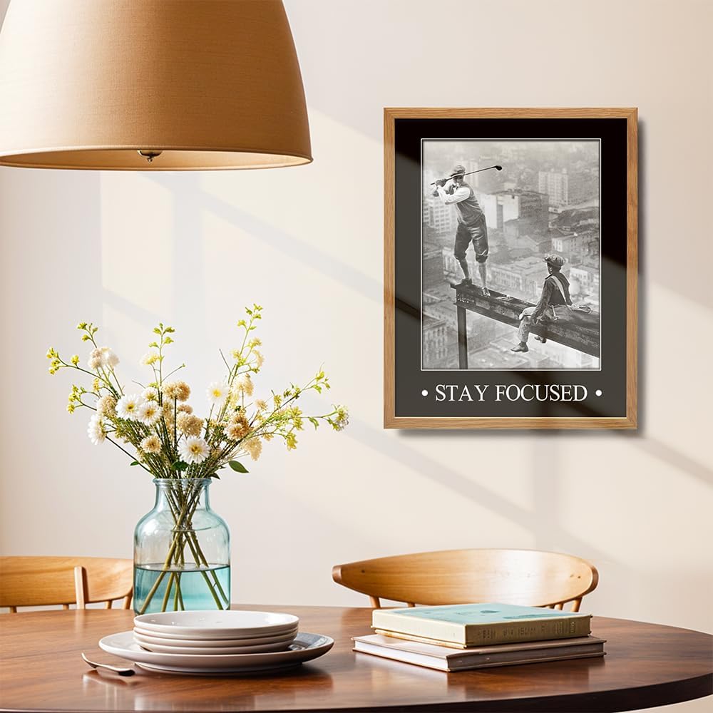 Vintage Golf Wall Art LARGE 11x14 FRAMED - Inspirational Motivational Poster - Man cave, Game Room, Home Office Decor - positive Quotes, Funny Sayings - Masculine Wall Art Photo Print, Personal Growth