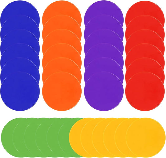 9 Inch Poly Spot Markers for Gym Floor Poly Spots, 12/18/24/36 Pcs Round Non-Slip Rubber Floor Dots Agility Markers Flat Cones for Sports Soccer PE Training, Dance, Classroom Activities