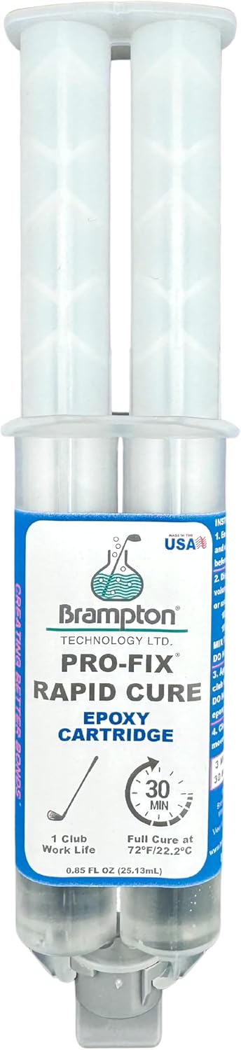 Brampton PRO-FIX Rapid Cure Golf Epoxy - Single Golf Club Repair - 10 Min Golf Club Repair - Golf Epoxy for All Golf Shafts, Golf Heads, Drivers, Putters, and Irons - Engineered for The Golf Industry