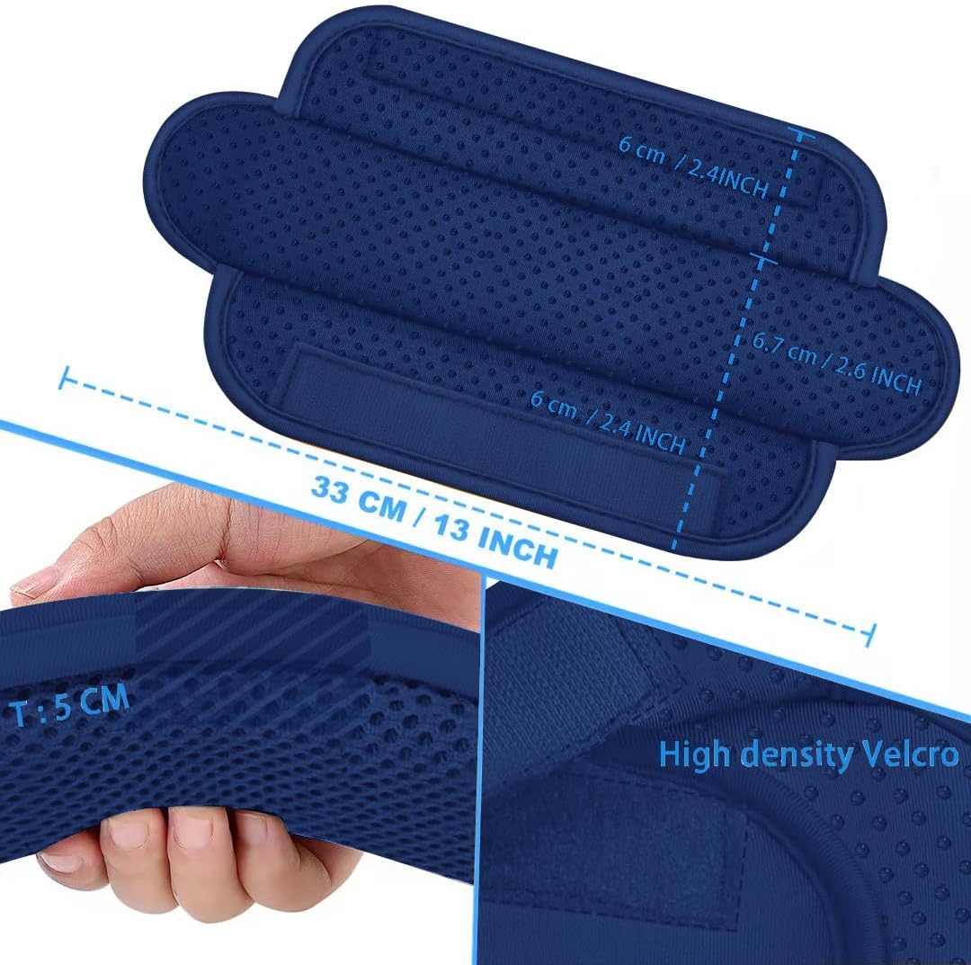 ZINZ 2-Pack Universal Shoulder Pad with Ultra Thick Cushion for Bag Luggage Bag Crossbody, Plus Long & Anti-Slip & Breathable,Dark Blue