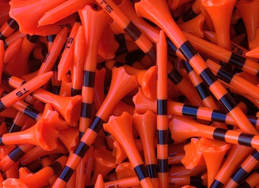 TRUESTRIKE Premium USA Golf Tees – 3¼" or 2¾" Durable Plastic Performance Tees (100 Pack) – Made in USA – Bulk Value Pack