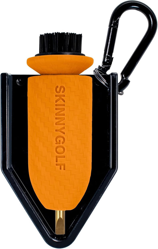 Magnetic Scrub Brush | The Ultimate Bag Accessory | Scrub Brush & Brass Tip Groove Cleaner | Clip to Belt