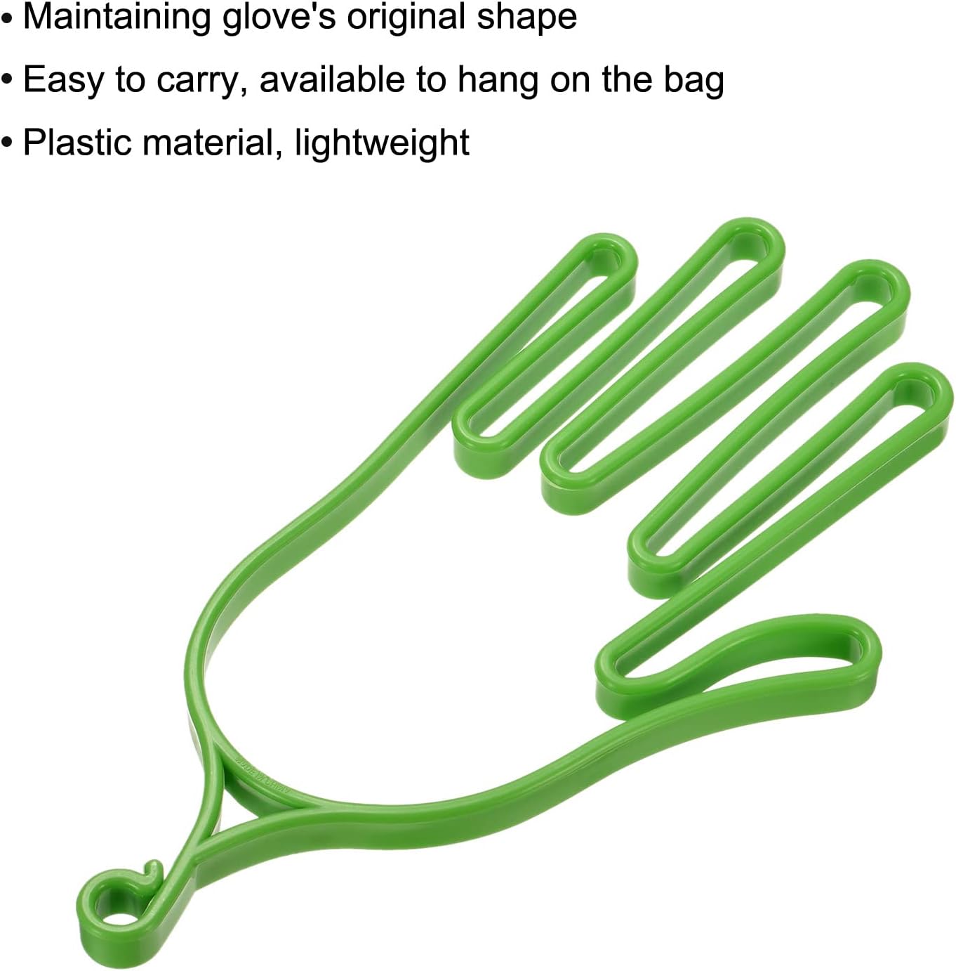 PATIKIL Golf Gloves Stretcher, 4 Pack Plastic Keeper Support Rack Holder Dryer Hanger Frame for Sports Gloves Maintenance, Green