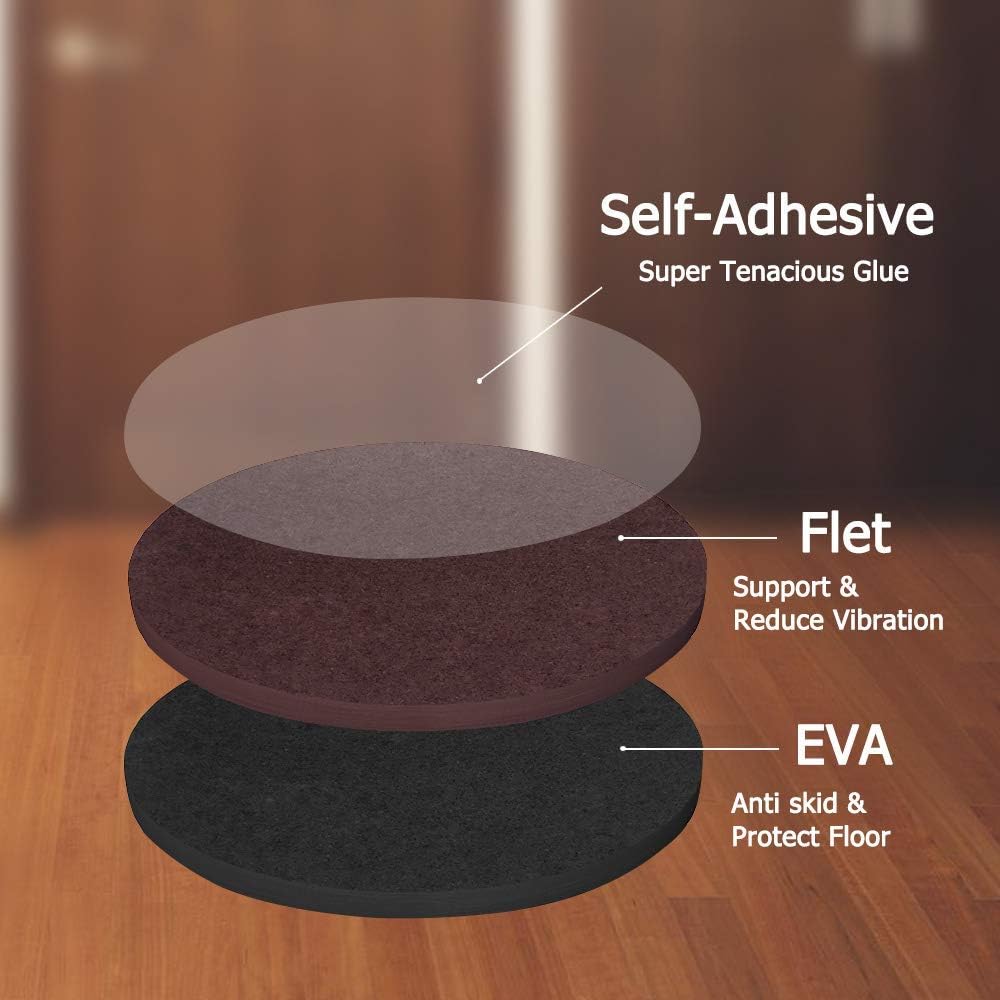 Yelanon Non Slip Furniture Pads -36 pcs 1’’ Furniture Grippers Non Skid for Furniture Legs Self Adhesive Rubber Feet Feet Anti Slide Furniture Hardwood Floor Protector for Keep Furniture Stoppers