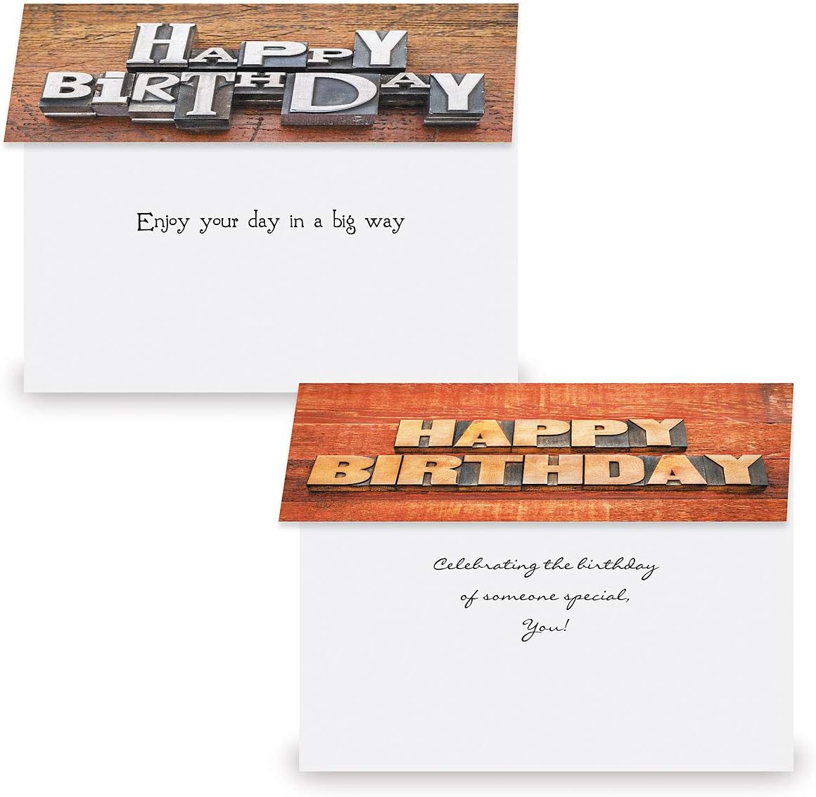 Current Playful Type Birthday Greeting Cards Value Pack - Set of 20, 10 Unique Designs, Large 5 x 7 Inch Cards, Sentiments Inside, Envelopes Included