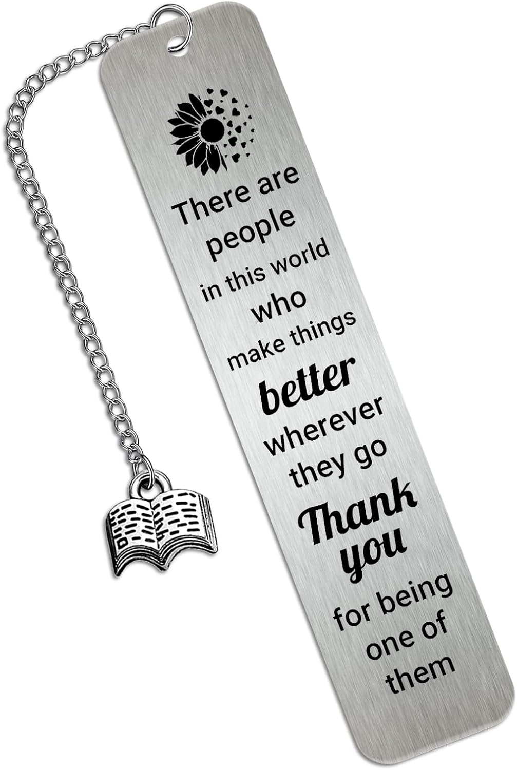 Bookmarks for Women Book Lovers, Thank You for Being One of Them Metal Bookmark Gifts for Teacher Friend Back to School Book Marks for Reading Men