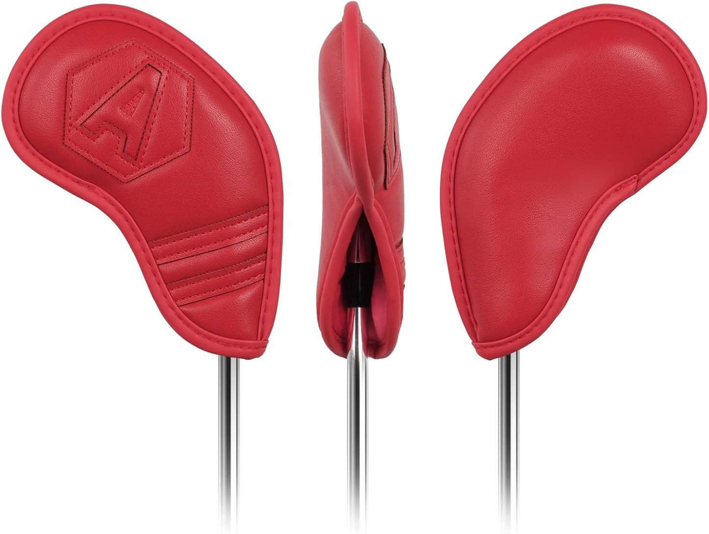 Magnetic Golf Iron Covers Set 10 Pcs Golf Iron Headcovers PU Leather Easy Off/On Protective Cover