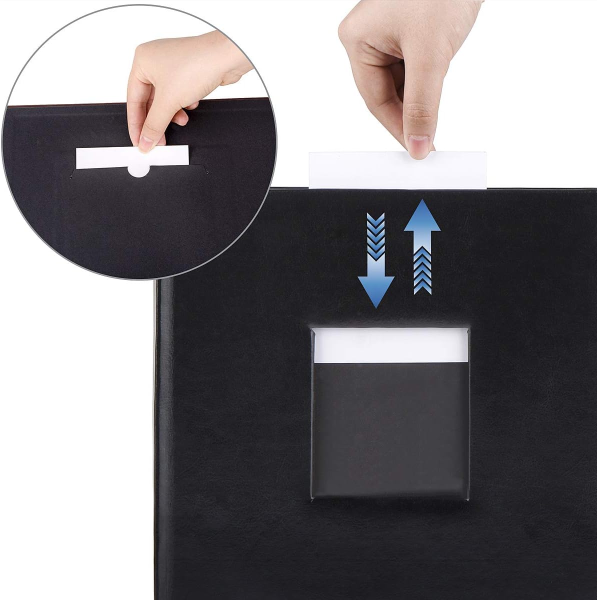 Leather Scrapbook Album DIY Set Scrap Book Album Hardcover Pictures Book 10.5"x10.5",DIY,Handmade for Anniversary,Family Memories,Couples,Friend&Baby,Accommodates 3x5 to 8x10 Photos (Leather-black)