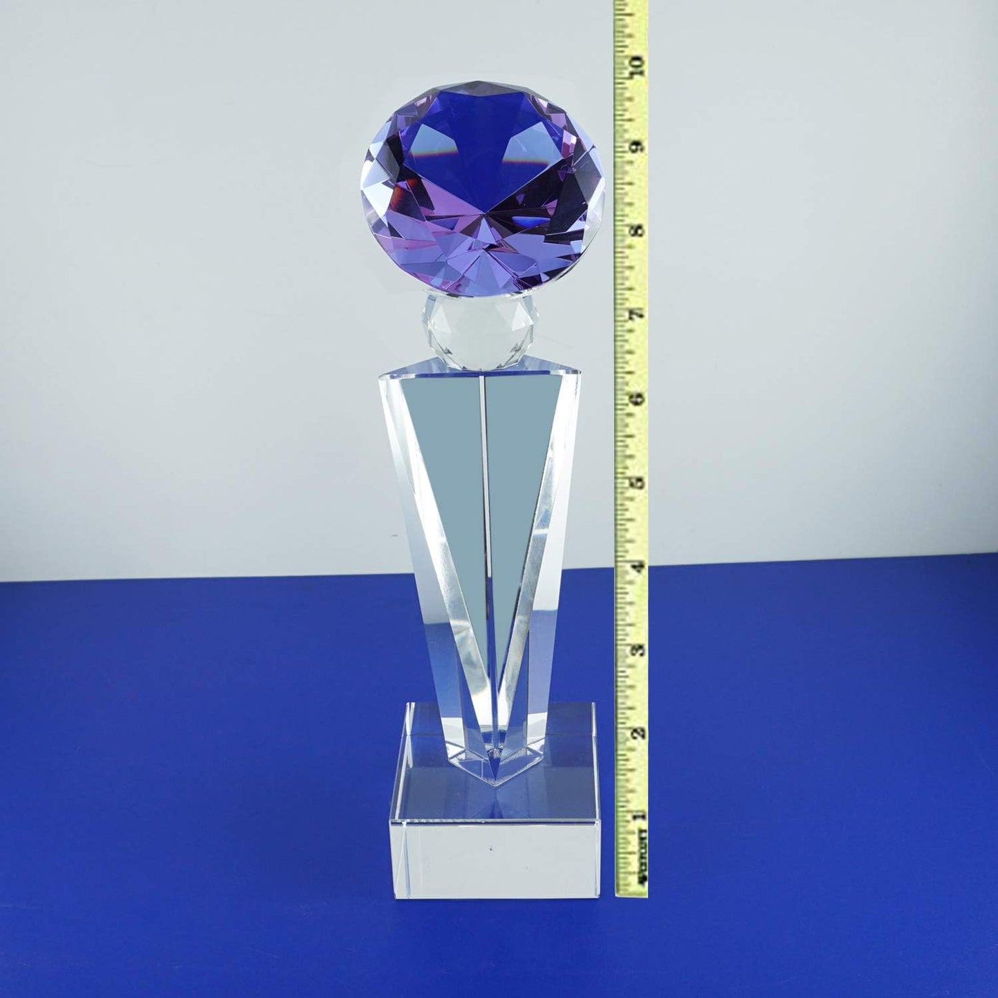 Optical Crystal Glass Diamond Trophy Awards Recognition Achievement Reality Personalized Custom Laser Etched Engraving Trophy