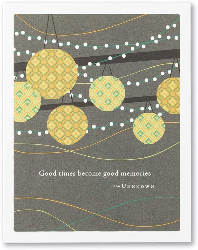 Compendium Positively Green Birthday Cards - 4-Pack with Envelopes, Birthday Joy