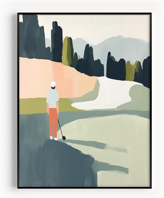 Golf Impressionist Art Print Posters - Premium Giclee Fine Art Prints - Sporty and Sophisticated Home Decor Posters, Golfer Art Prints for Home and Office Decor - Vintage Aesthetic, Ready to Frame