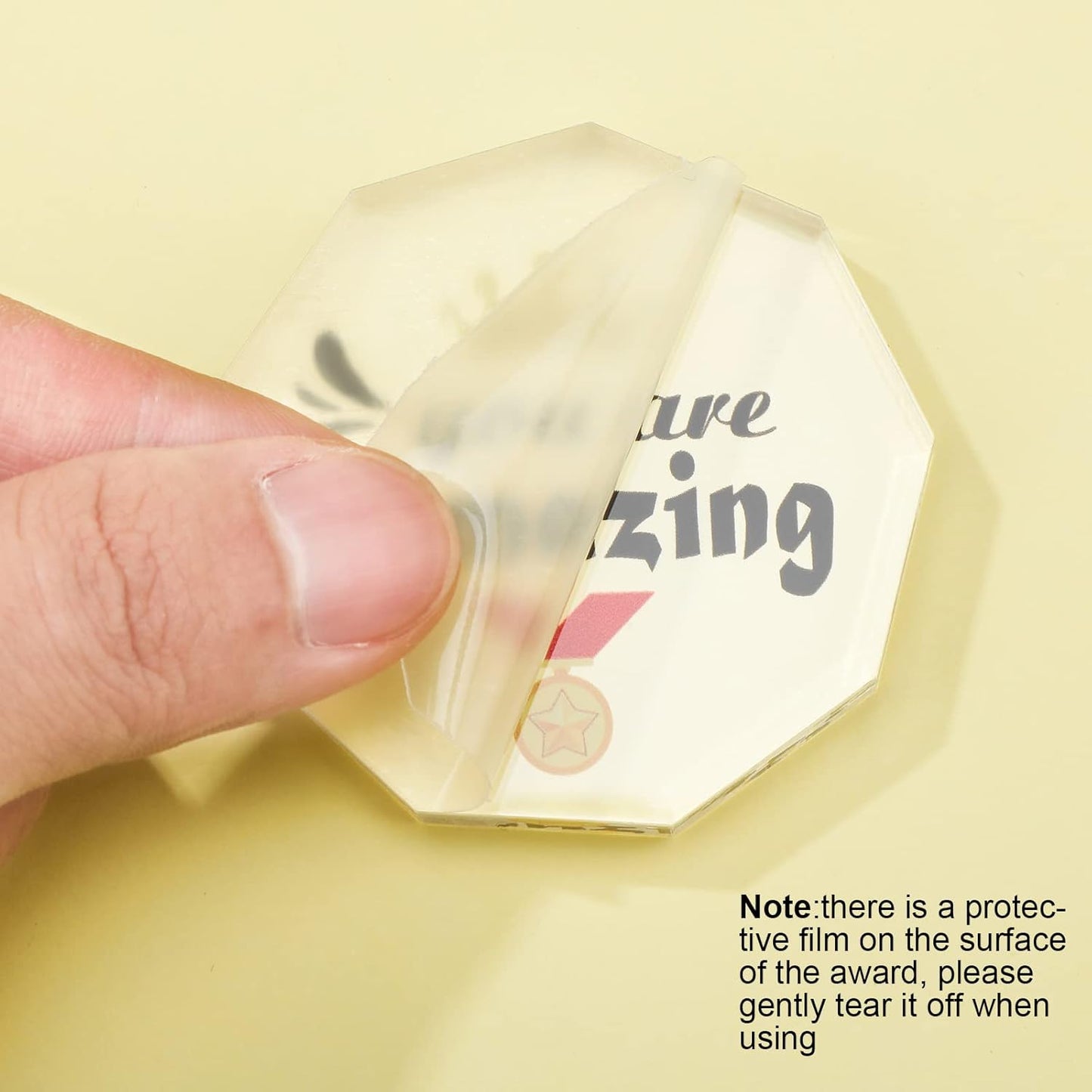 Janmercy 24 Pcs Vbs Evs Housekeeping Appreciation Gifts Acrylic Medal Award Trophies Bulk 6 Styles Plaque Personalized Engraved Employee Coworker Staff Team Thank You Gift for Office Party(Medal)