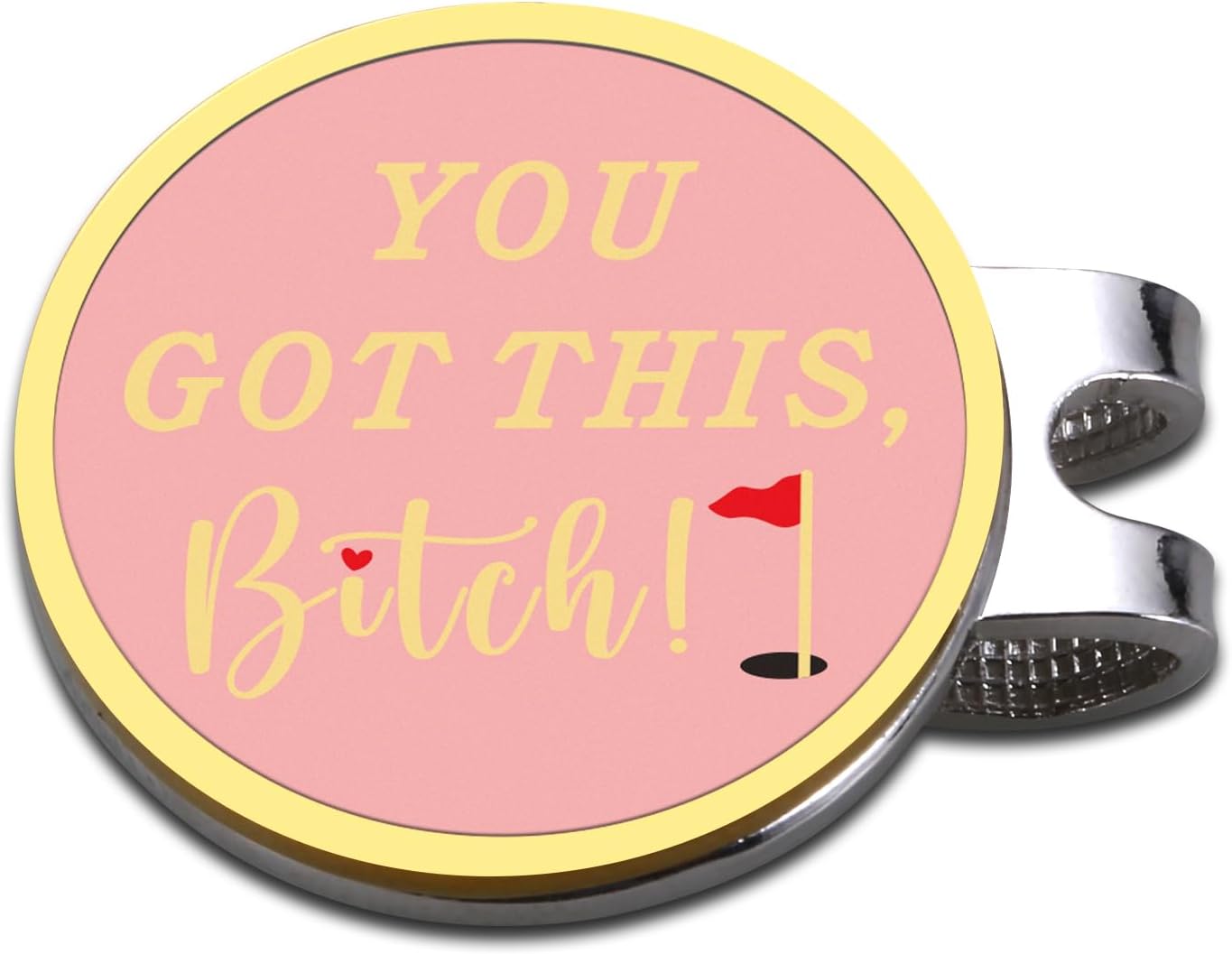 TI-EDC Funny Golf Women's Ball Marker Hat Clip, Golf Stocking Stuffer for Women, Womens Funny Golf Accessories, Funny Golf Ball Marker Accessories, Valentines Day Gifts for Girlfriend