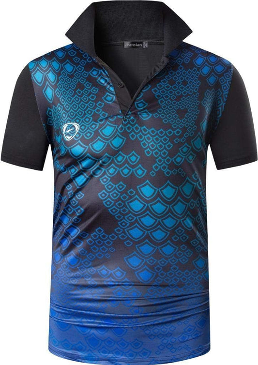 jeansian Men's Sport Outdoor Quick Dry Fit Short Sleeves Polo Tee Shirt Tshirt T-Shirt Tops Golf Tennis Bowling LSL195