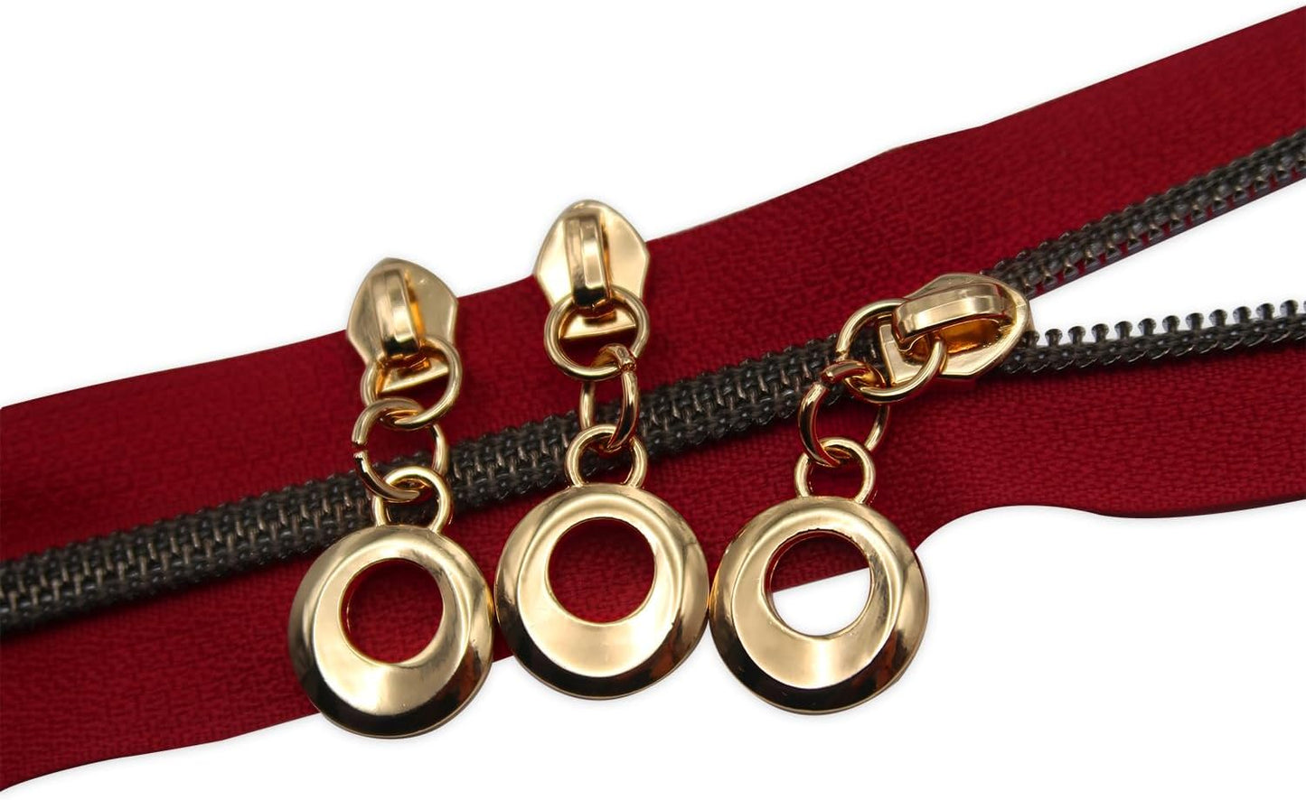 HOLSHUN #5 Zipper Sliders Zipper Pull 30pcs Bulk Heavy Duty Metal Gold Cat Eye Pulls for #5 Nylon Coil Zippers Replacement #5 Sliders for Luggage Luxury Bag Hardware Luggage & DIY Craft Supplies