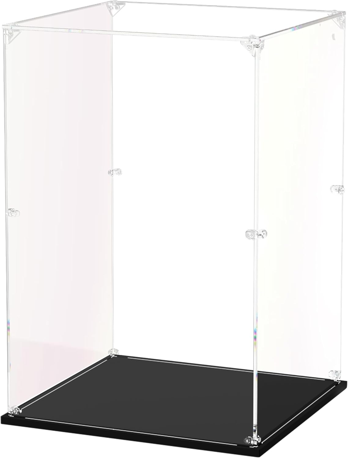 Clear Acrylic Display Case, Self-Assemble Showcase for Collectibles, Action Figures, Dolls, Toys - Alternative Glass Box for Commemorative Gifts (8.66x8.66x12.59inch, 22x22x32 cm)